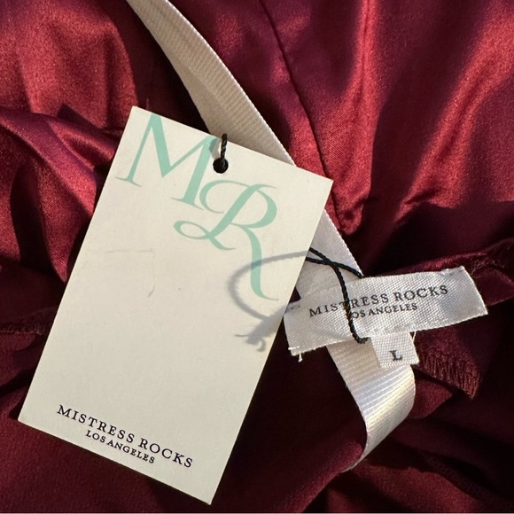 NWT MISTRESS ROCKS x HOUSE OF CB Gamble Dress Wine - Picture 8 of 12